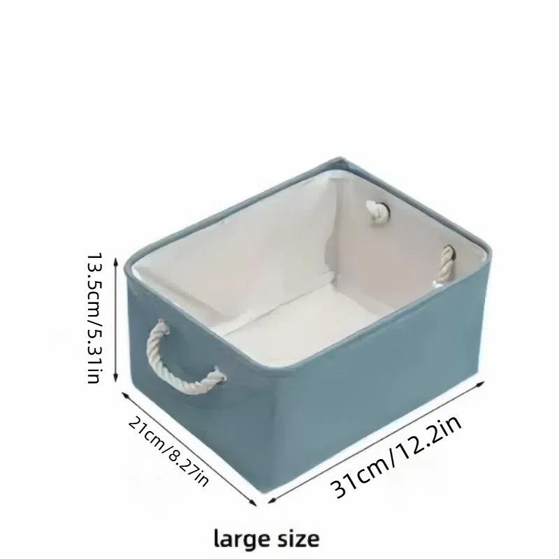 Laundry Basket, 1 Count Foldable Clothes Toy Doll Books Sundries Storage Basket with Handle, Household Storage Organizer for Home Living Room Bedroom