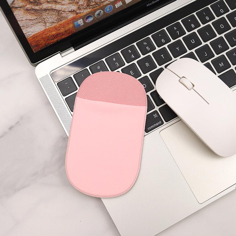 Portable Mouse Storage Bag, 1 Count Self Adhesive Laptop Mouse Storage Bag, Multipurpose Mouse Protective Bag, Desk Organizer for Home Office School