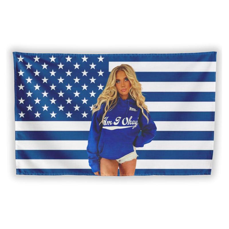 2024 Megan Moroney Music Tour Wall Tapestry – American Flag Decor Inspired by Her Album, Perfect for Room Aesthetic and MusicTour Fans Nature