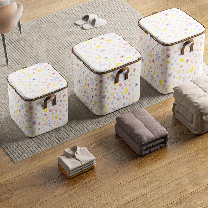 Large Capacity Clothes Storage Bags Closet Organizers Storage Bins Foldable Storage Toy Containers Box Dust-Proof Moving Bag Foldable Clothes