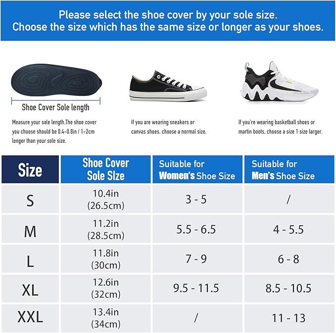 Waterproof Shoe Covers Rain Shoe Cover with Reflector for Men Women