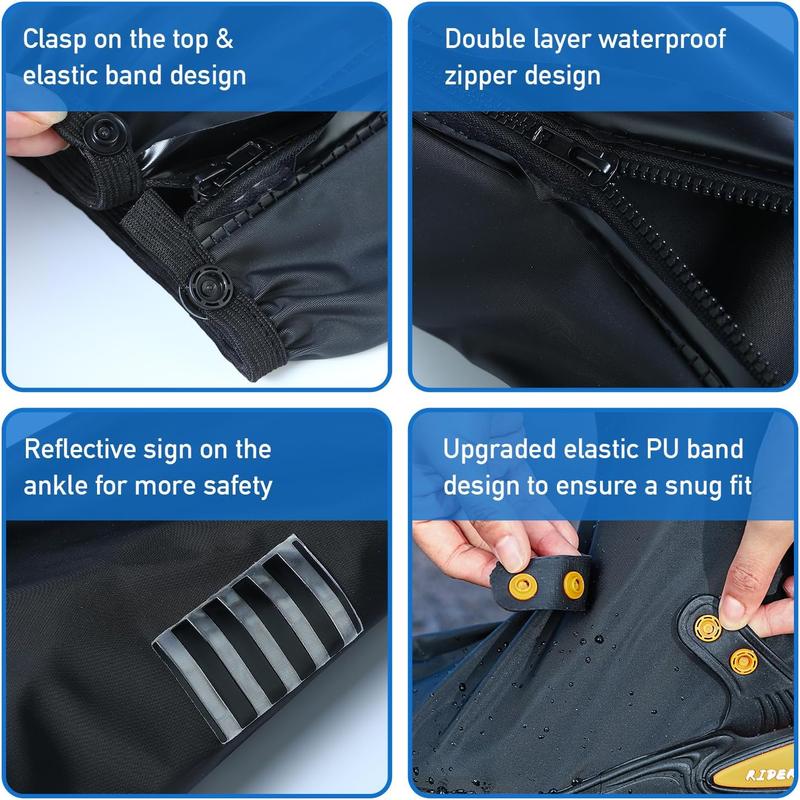 Waterproof Shoe Covers Rain Shoe Cover with Reflector for Men Women