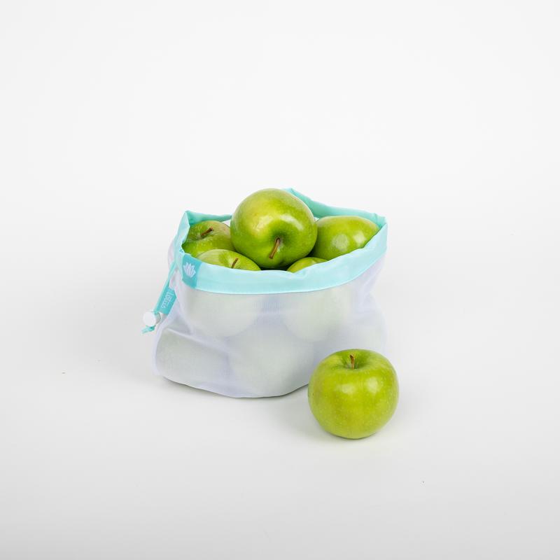 Lotus Produce Bags - Premium Mesh - Set of 9 Organiser Drawstring Plastic Fruits