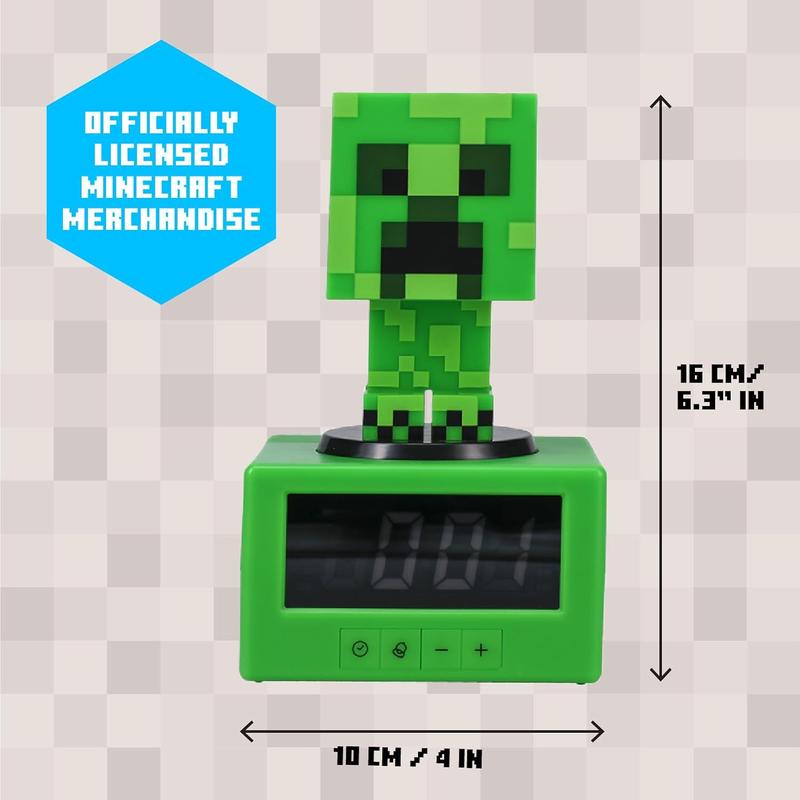 Minecraft Creeper Icon Alarm Clock for Gamers - Perfect for Your Bedroom