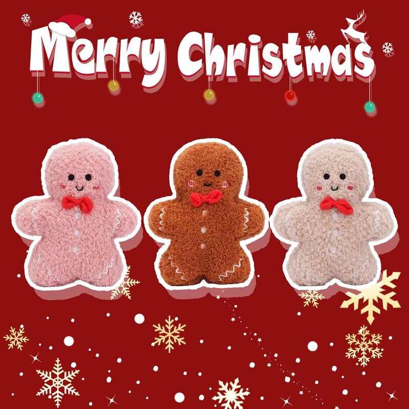 1 Count 3 Colours Available Gingerbread Man Plush Toys Cute Gingerbread Man Plushies Pendant Cartoon Cookie Man Christmas Gift Christmas Tree Decoration Christmas Decor