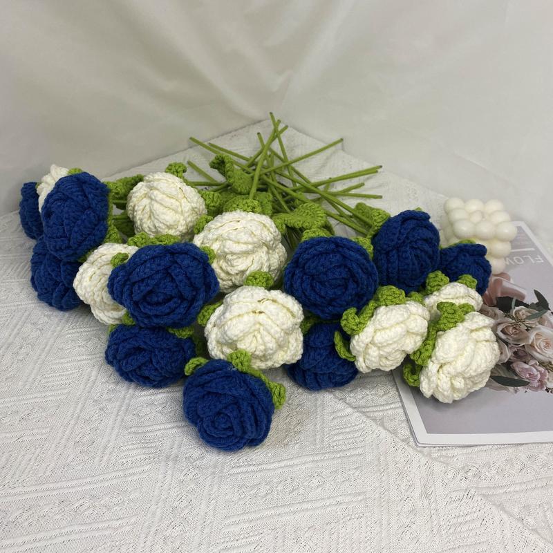 Handmade Crochet Rose Flower, Finished Rose, Wedding Accessory, Personalized Gift for Loved One, Home and Desk Decoration, Single Rose