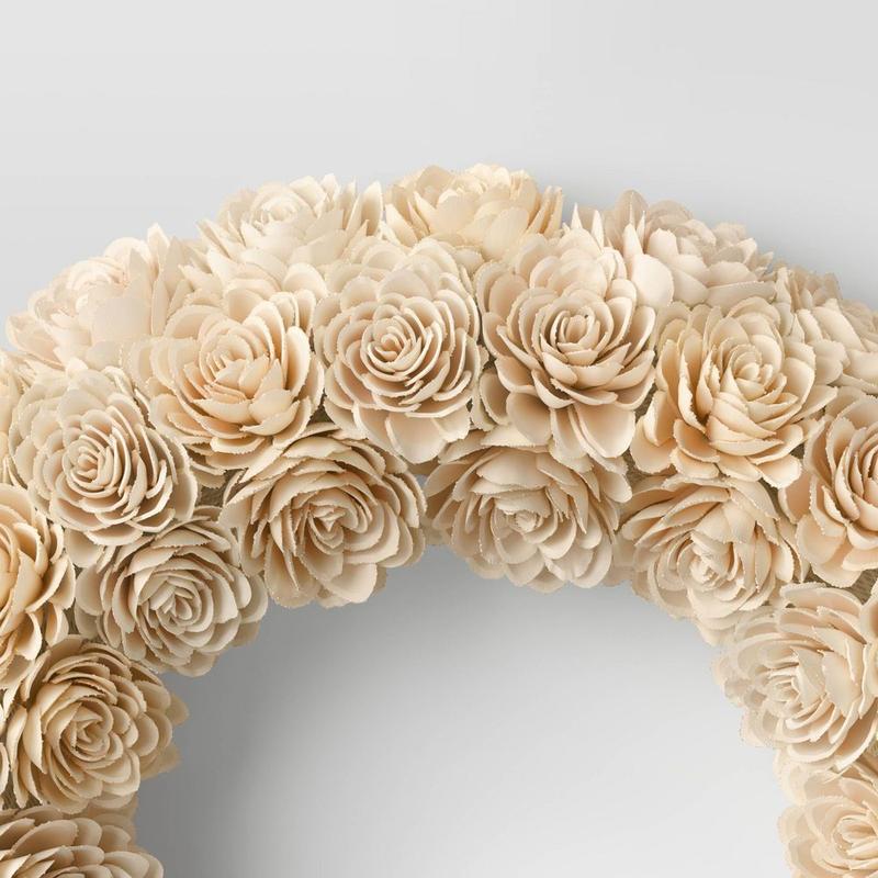 Shola Preserved Wreath White - Threshold