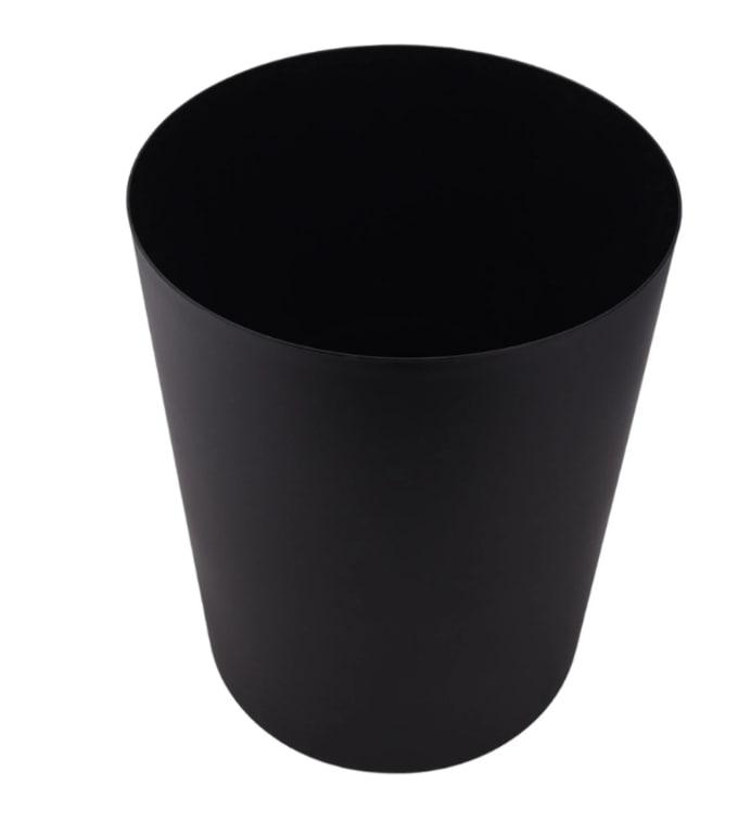 stays 5 Gallon Trash Can, Plastic Office Trash Can, Black Matte