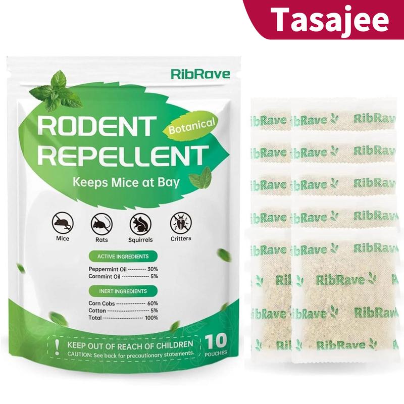 Mice Repellent for House, Natural Mice Repellent Pouches, Peppermint Oil to Repel Mice and Rats, Rodent-repelling Repellent Mouse Deterrent, 10 Packets