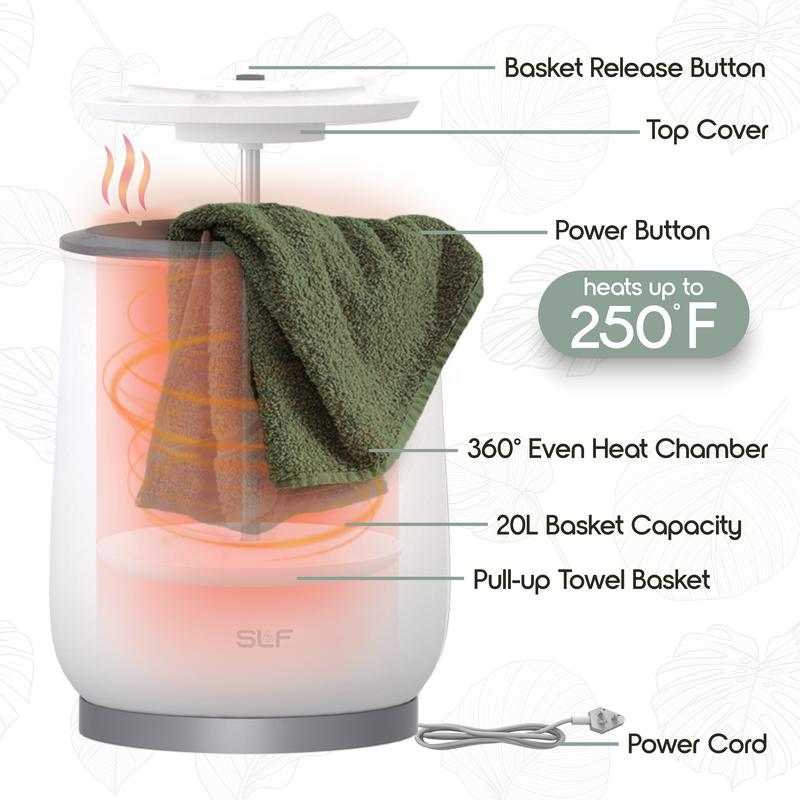 Luxury Towel Warmer, 20L Electric Hot Towel Warmer Bucket, Fits Up to Two 40