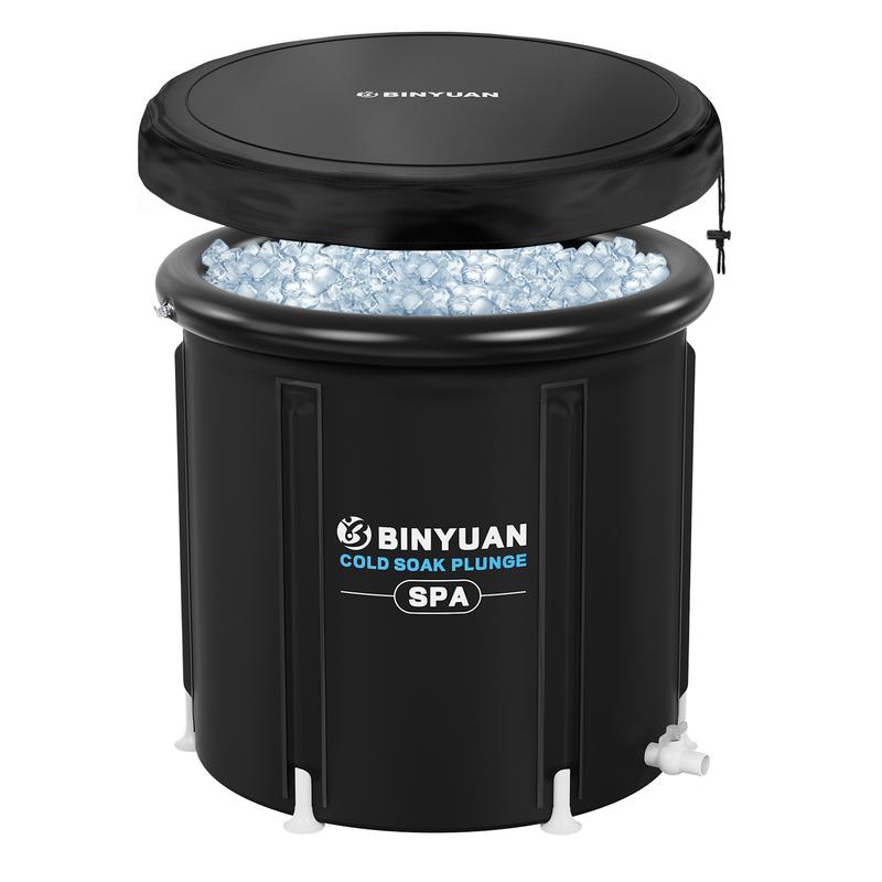 Binyuan B&Y XL Ice Bath Tub for Athletes With Cover, 99 Gal Cold Plunge Tub for Recovery, Multiple Layered Portable Ice Bath Plunge Pool Suitable for Gardens, Gyms and Other Cold Water Therapy Training