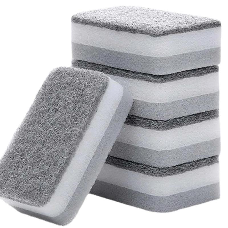 Kitchen Dish Cleaning Sponge, 5pcs Double Sided Absorbent Dishwashing Sponge, Household Cleaning Tool for Kitchen