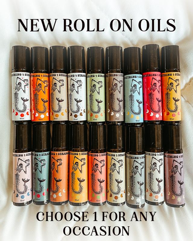 10ml Roller Oils by Zomething Strange- Sweet Gourmand, Floral, Earthy or Masculine Scents