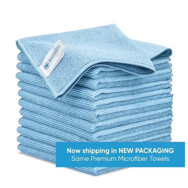 Microfiber Wholesale 12 Pack 12x12 Absorbent MW Pro Multi-Surface Cleaning Cloths | Premium Towels for Glass, Kitchens, Cars