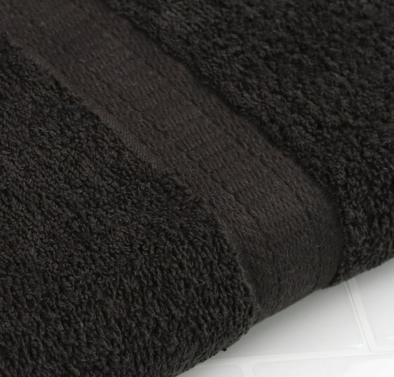 nstays Solid Bath Towel, Rich Black