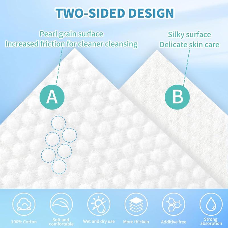 Disposable  Towels XL, Cotton Clean Towel for  Travel Pack of 50, 10x12''  Thick Soft Facial Cleansing Towelettes Wipes for Drying | Washing |  Care | Makeup Removing