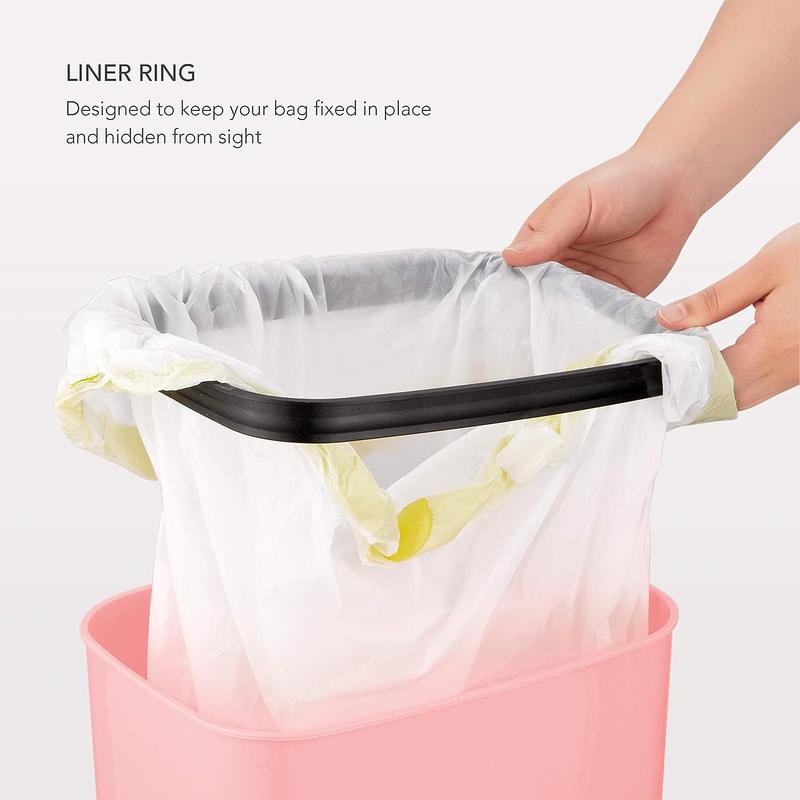 Automatic Touchless Motion Sensor Trash Can-3 Gal Pink Bin Cleaning