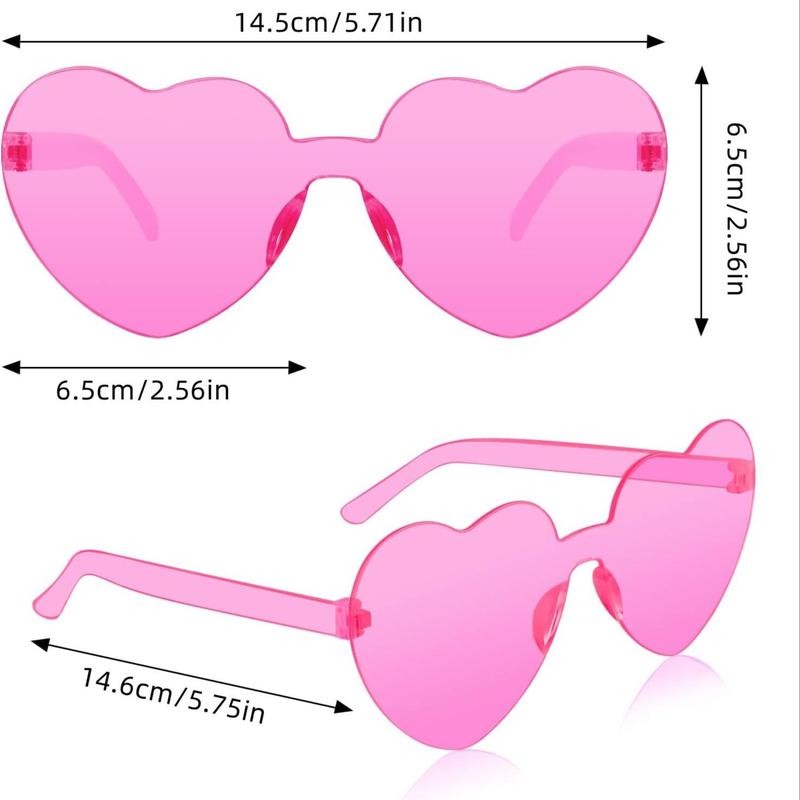 Heart-shaped Sunglasses, 8pcs box Party Glasses Props, Creative Photo Props For Birthday & Graduation Parties, Anniversary Wedding Romantic Decorations