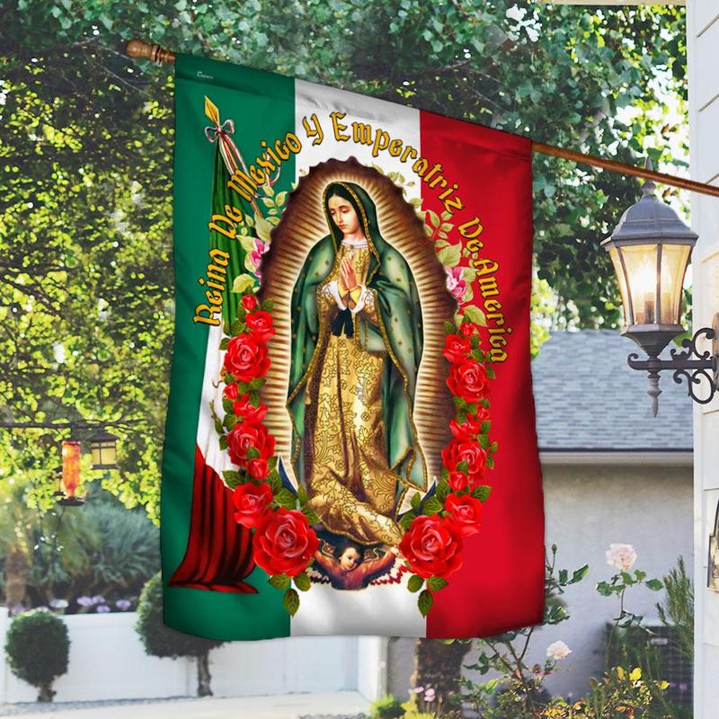 Our Lady of Guadalupe Virgin Mary Mexico Flag, Mexican Guadalupe Festival Flag, Cool Flag, Funny Flag, For Men Cave, Retro Decorative Flag For Party, Home Decor Ornaments For Indoor Outdoor, Home Decoration