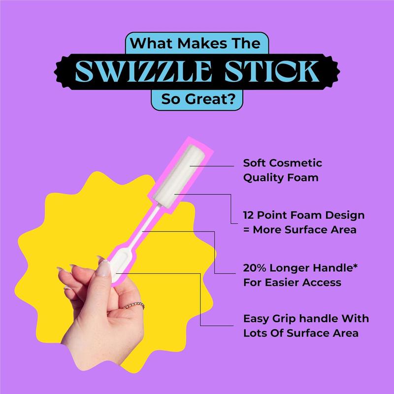 Berkland Swizzle Stick Absorbing Sponge for Women - Pack of 25 - Ultra-Absorbent Cleanup Sponge to Stop The Drip