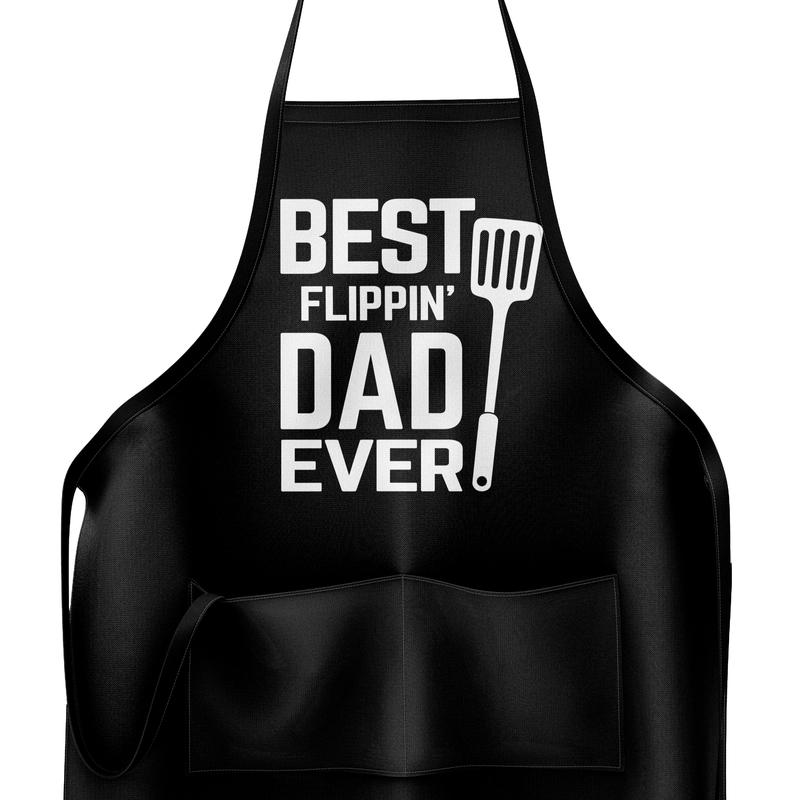 APRON DADDY Chef Apron - Best Flippin' Dad Ever - Funny Dad Apron