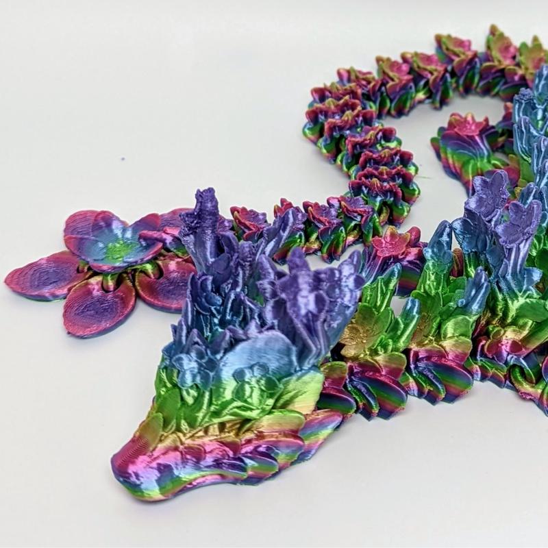 Articulated Cherry Blossom Dragon 3D printed 24