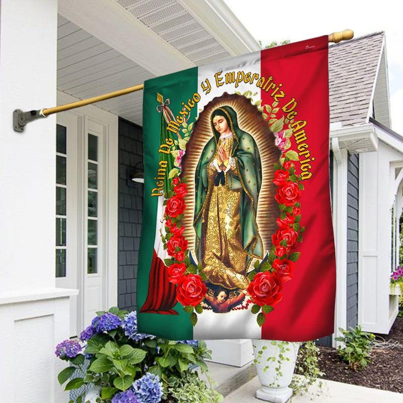 Our Lady of Guadalupe Virgin Mary Mexico Flag, Mexican Guadalupe Festival Flag, Cool Flag, Funny Flag, For Men Cave, Retro Decorative Flag For Party, Home Decor Ornaments For Indoor Outdoor, Home Decoration