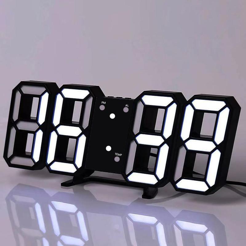 2025 NEW Room Decor LED Digital Clock, USB Powered 3D Modern Clocks for Wall & Desk, Creative Decorative Clock for Home, Fall Decor