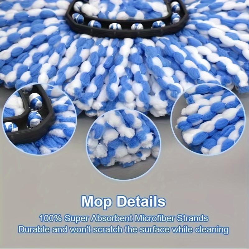 5 Pack Spin Mop Heads Replacement Compatible with Ocedar RinseClean 2 Tank Mop System, Microfiber Mop Refill Heads for Cleaning All Hard-surfaced Floo