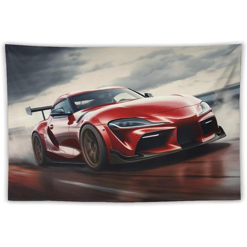 Car Tapestry Red Sports Car Sup Jdm Car Wall Hanging Aesthetic Decoration For Bedroom Living Room Wall Art Tapestries 40