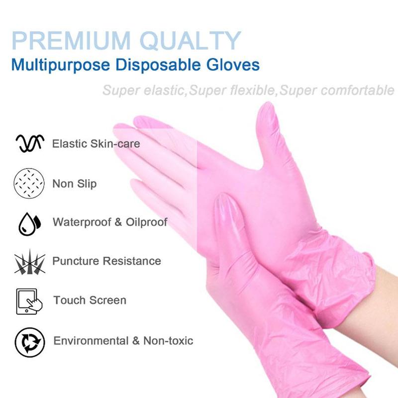 Disposable Nitrile Gloves, Waterproof Non-slip Durable Touch Screen Work Gloves, Nitrile Labor Protection Gloves, Multipurpose Disposable Gloves, Household Cleaning Tools, Cleaning Supplies, Household Kitchen Products