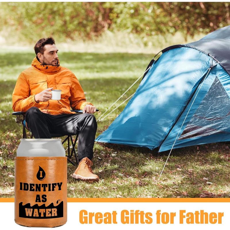 Gifts for Dad Christmas Gifts for Men Dad Birthday Gifts White Elephant Gifts for Adults Christmas Stocking Stuffers Fathers Day Funny Gag Mens Gifts ldeas from Daughter Son Leather Can Cooler for Men