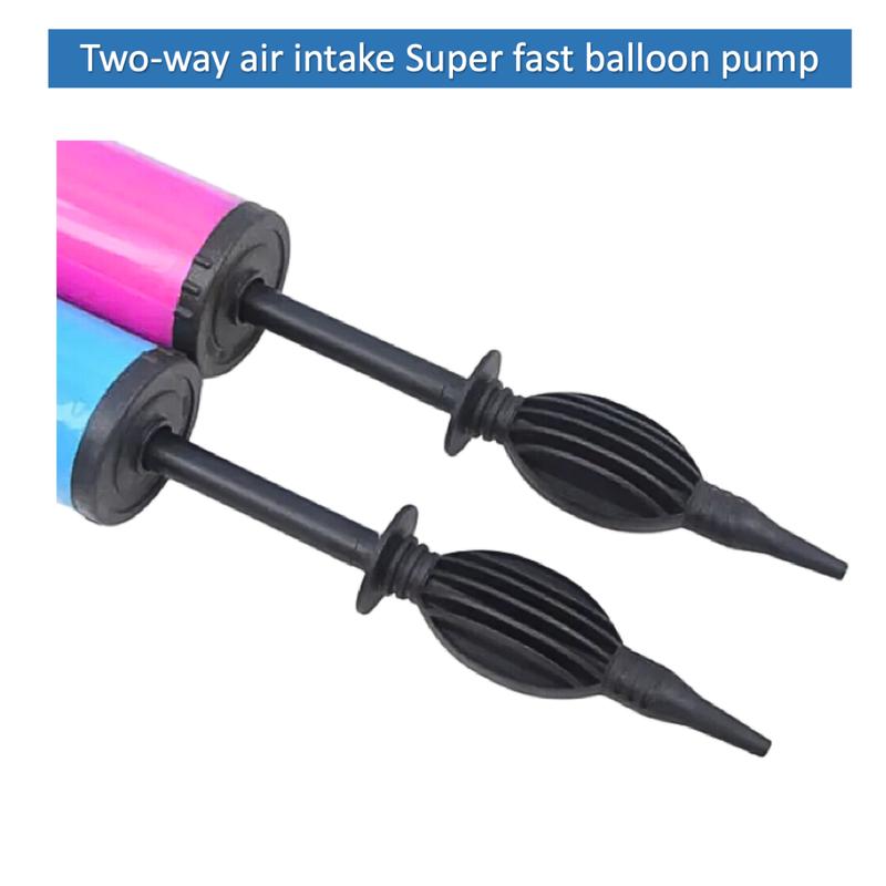 Apintop Balloon Pump Hand Held Inflator with Dual Action and Balloon tying tool Accessories for EasyDecoration Air Pump Balloon, Random Colors