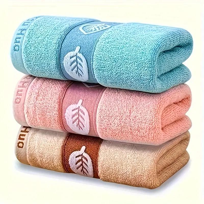 Soft Absorbent Towel Set, 3 Counts set Comfort Towel Set for Home and Travel, Bathroom Supplies for Home Hotel Salon Dormitory