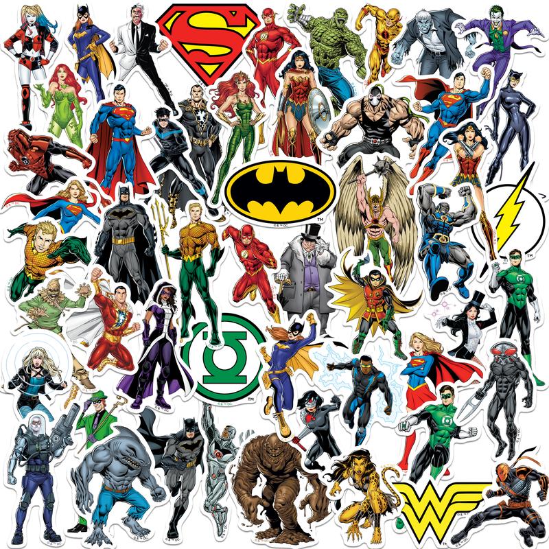 DC Comics Vinyl Stickers 50 Pack