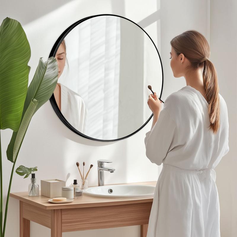 Sweet Furniture S Mirror 20 24 30 Inch, Bathroom Mirrors for Over Sink, Circle Mirror for Bathroom, Entryway, Bedroom, Vanity