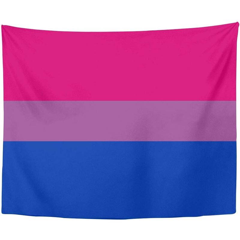 Bisexual Pride Flag Tapestry, Wall Decor Art Tapestry Hanging for Living Room Kitchen Outdoor Dorm Bedroom, 60 X 40 Inches