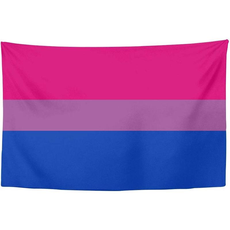 Bisexual Pride Flag Tapestry, Wall Decor Art Tapestry Hanging for Living Room Kitchen Outdoor Dorm Bedroom, 60 X 40 Inches