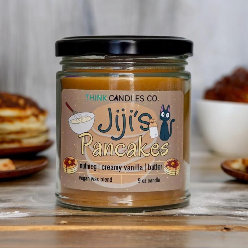 Jiji's Pancakes Candle | Hand Poured Vegan Wax Blend Candle | 9 oz, 4 oz, 2 oz Snap Bar