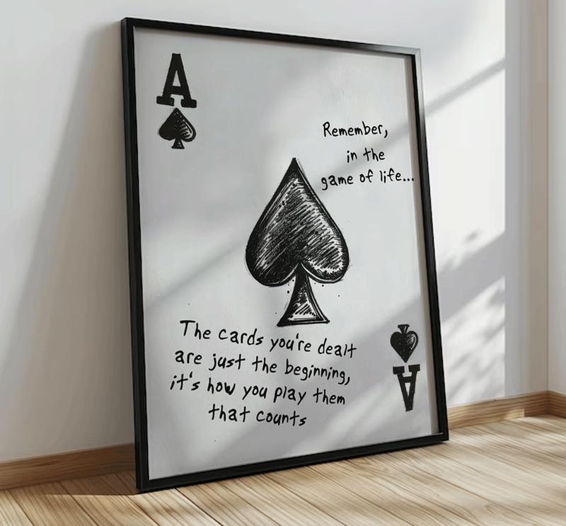 Ace of Spades, Motivational Wall Art, Mental Health Art, Inspirational Gifts, Home Decor, Home Gift, Printable Wall Art