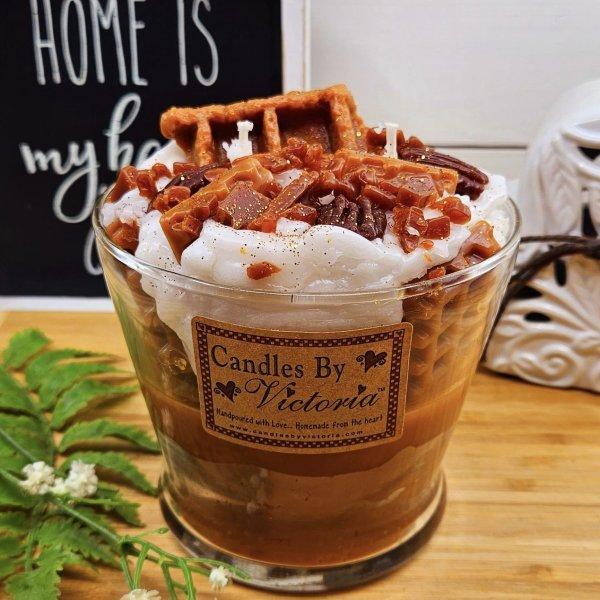 Candles By Victoria Butter Pecan Waffle Wax Candle - Sweet Aroma for Cozy Decor and Fresh Scented Ornaments Decoration - Perfume, Freshener