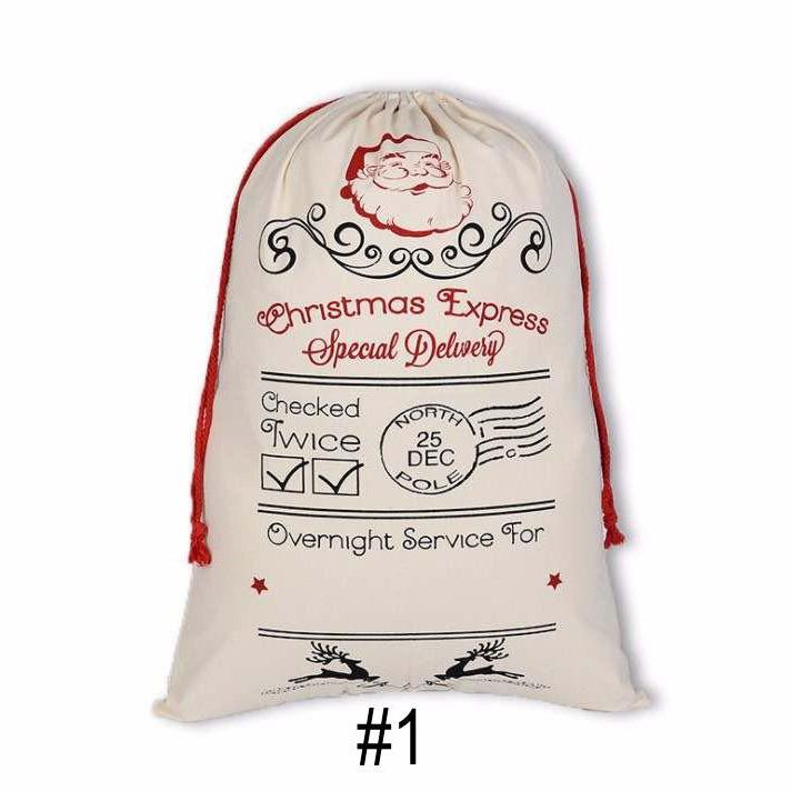 Large Santa Bags - Durable Material, Festive Design for Gift Giving, Home Decor, and Parties