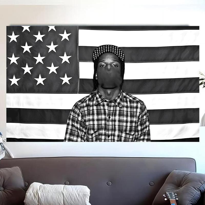 Asap Rocky Popular Rapper Tapestry 3x5 Feet Music Nice Wall Poster Flag Wall Hanging Decoration