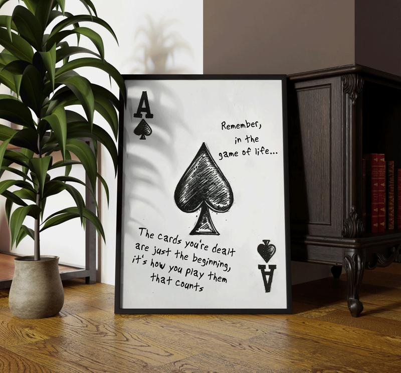 Ace of Spades, Motivational Wall Art, Mental Health Art, Inspirational Gifts, Home Decor, Home Gift, Printable Wall Art