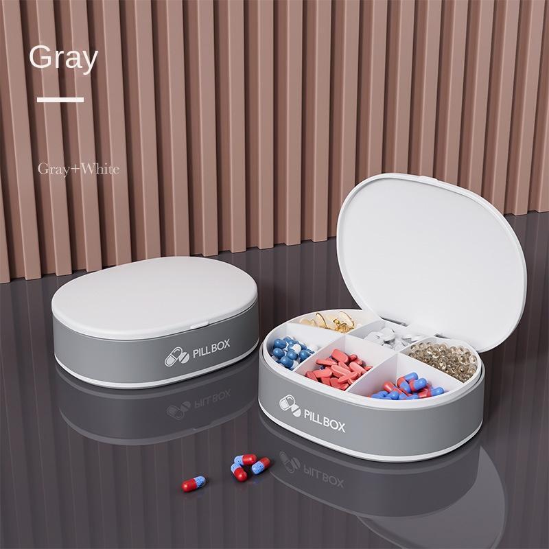 Portable Pill Storage Box, 1 Count Large Capacity Pill Organizer, Dustproof Outdoor Pill Box for Travel, Office, School