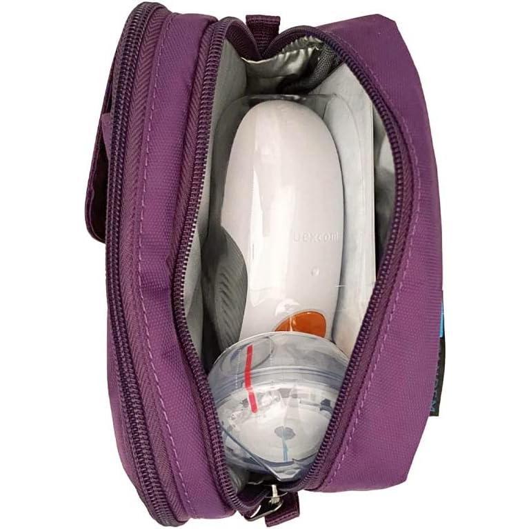 Tandem Diabetes Supply Case with insulated pocket. Organize your t:slim X2 insulin pump supplies. Fits: infusion site, dexcom inserter, glucose meter, lancet, test strips, insulin and more. (Purple) Mesh Pack Boxes