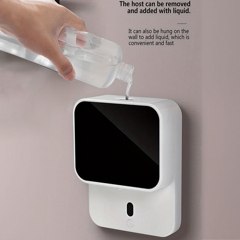 Automatic Sensor Soap Dispenser, USB Rechargeable Wall Mounted Digital Display Soap Dispenser, Contactless Hand Sanitizer Dispenser for Kitchen