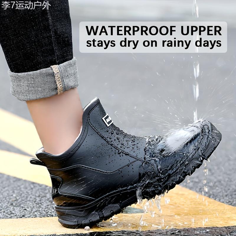 WarmthGuard Unisex Rain Boots - Insulated, Slip-Resistant, High-Quality PVC Shoes with Fabric Lining, Round Toe, and Durable Sole - Perfect for Outdoor Activities, Motorcycle, Fishing, Kitchen, and Gardening Enthusiasts