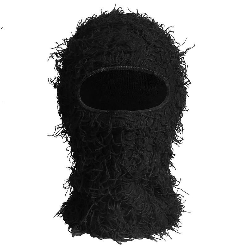 Balaclava Ski Mask for Men Women Shiesty Mask Shaggy Knitted Full Face Ski Mask Windproof Neck Warmer