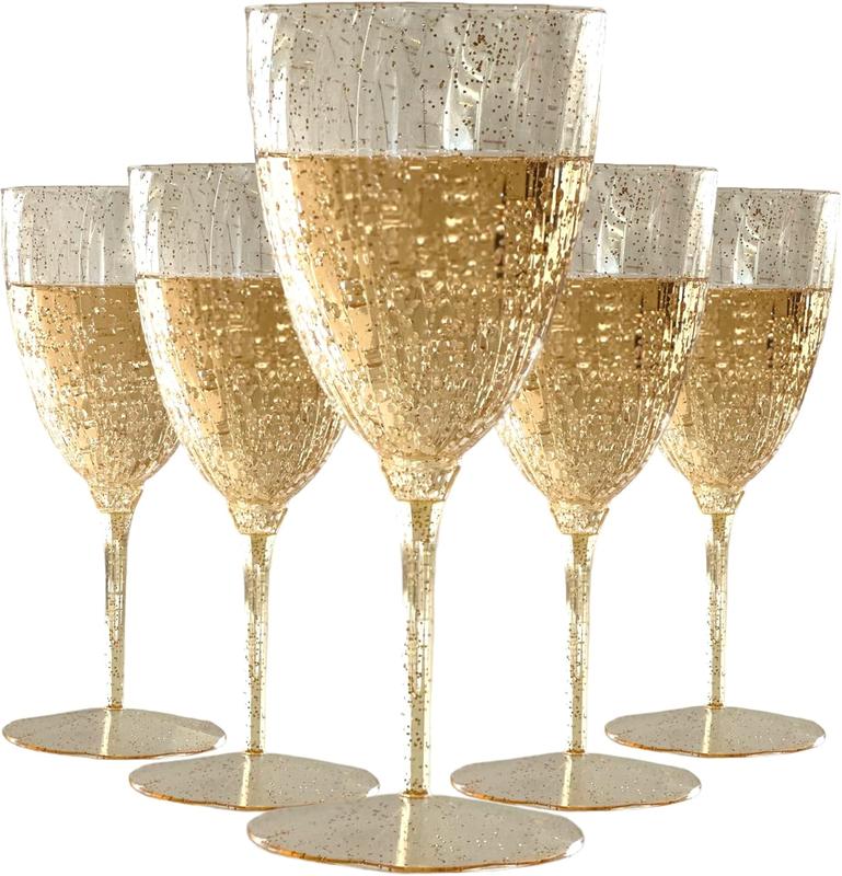 Elegant Plastic Champagne Flutes - 32 count, 7.8oz Disposable & Reusable  Glasses -  for Home, Parties, Weddings, Birthdays & Celebrations (32, Clear)